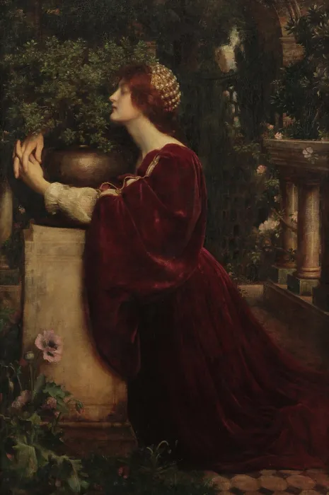 Framed Print : Isabella and the Pot of Basil, c1904. Creator: Nowell, Arthur Trevethin (1862-1940) Framed Print : Isabella and the Pot of Basil, c1904. Creator: Nowell, Arthur Trevethin (1862-1940)