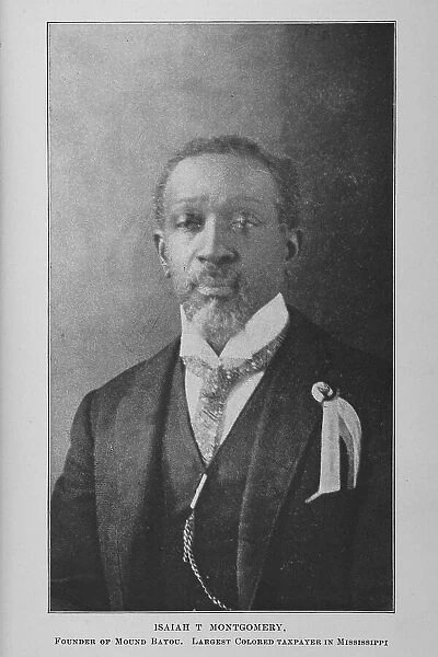 Isaiah T. Montgomery, founder of Mound Bayou; Largest Colored taxpayer in Mississippi, 1907. Creator: Unknown