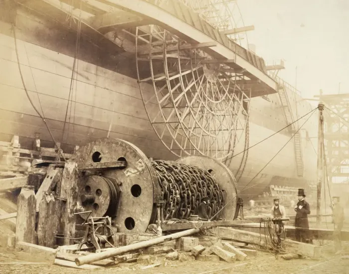 Framed Print : Isambard Kingdom Brunel beside the Great Eastern, c1857. Artist: Robert Howlett Framed Print : Isambard Kingdom Brunel beside the Great Eastern, c1857. Artist: Robert Howlett