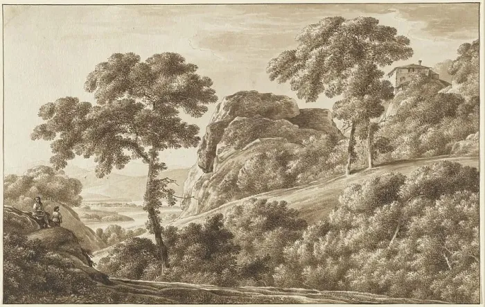 Framed Print : The Isar with Boulders on the Isarhohe, 1809. Creator: Franz Kobell Framed Print : The Isar with Boulders on the Isarhohe, 1809. Creator: Franz Kobell