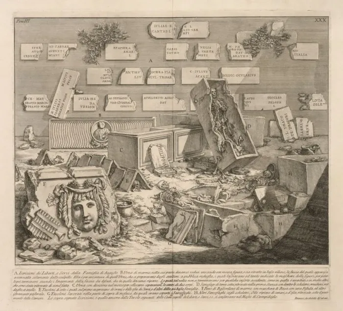 Framed Print : Iscrizioni de Liberti e Servi. Creator: Giovanni Battista Piranesi (Italian, 1720-1778) Framed Print : Iscrizioni de Liberti e Servi. Creator: Giovanni Battista Piranesi (Italian, 1720-1778)