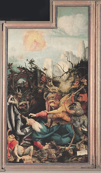 The Isenheim Altarpiece. Right wing: The Temptation of Saint Anthony. Artist: Grunewald, Matthias (ca 1470-1528)