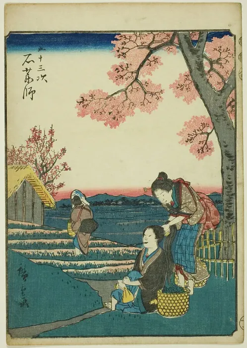 Framed Print : Ishiyakushi, from the series Fifty-three Stations [of the Tokaido] (Gojusan tsugi), also...1852. Creator: Ando Hiroshige. Ishiyakushi, from the series Fifty-three Stations [of the Tokaido] (Gojusan tsugi), also...1852