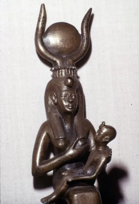Framed Print : Isis and Horus. Bronze Egyptian Deities, 7th century BC-6th century BC Framed Print : Isis and Horus. Bronze Egyptian Deities, 7th century BC-6th century BC
