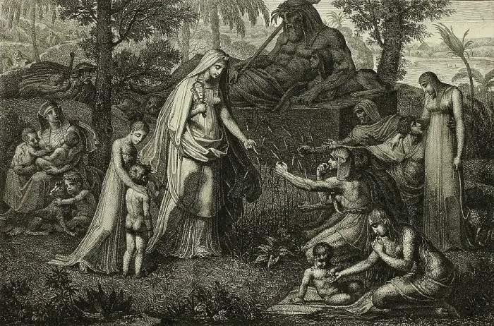 Framed Print : Isis Instructing the Egyptians, 1809. Creator: Carl Russ Framed Print : Isis Instructing the Egyptians, 1809. Creator: Carl Russ