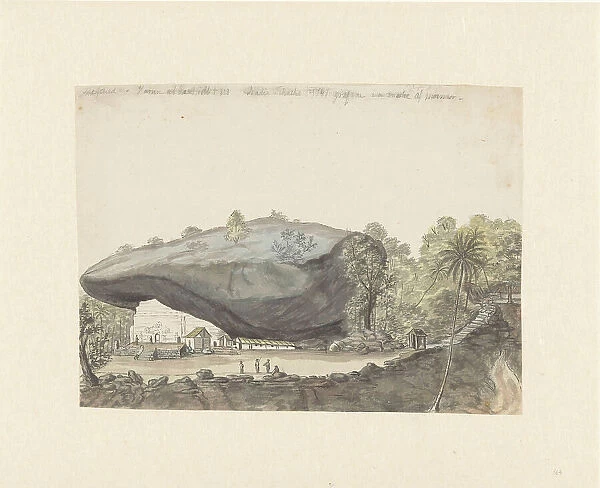 Islamic rock sanctuary of Kuragala in Ceylon, 1785. Creator: Jan Brandes