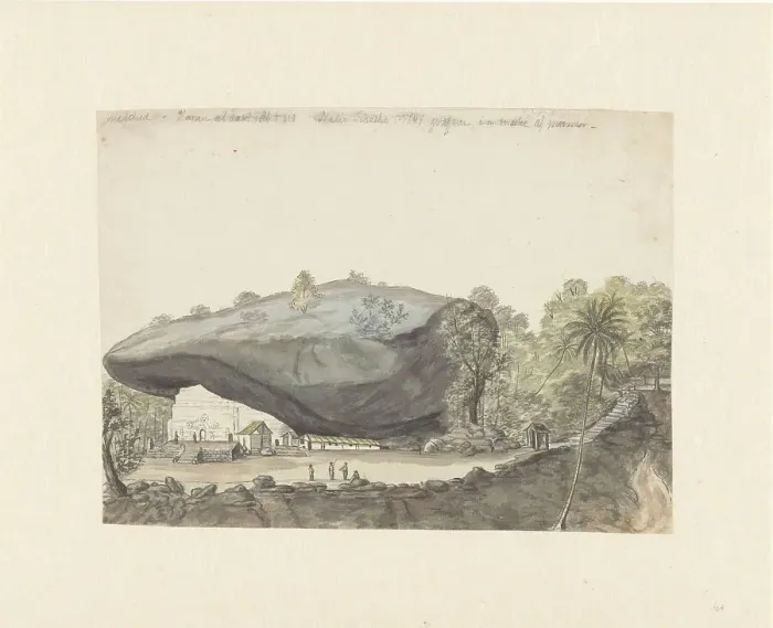 Framed Print : Islamic rock sanctuary of Kuragala in Ceylon, 1785. Creator: Jan Brandes Framed Print : Islamic rock sanctuary of Kuragala in Ceylon, 1785. Creator: Jan Brandes