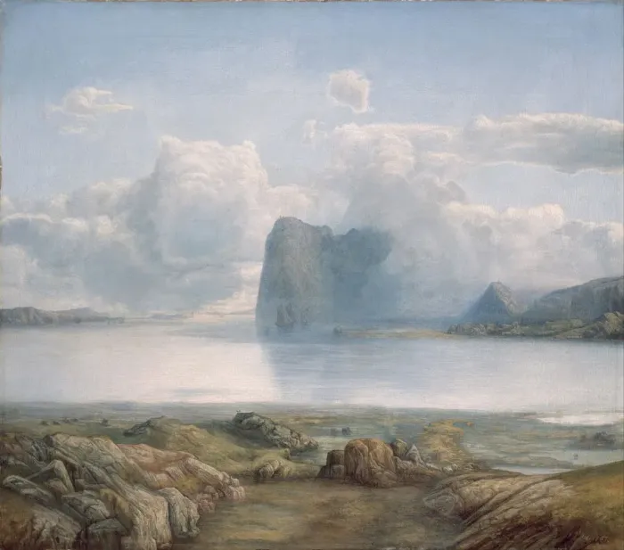 Framed Print : Island Borgoy. Artist: Hertervig, Lars (1830-1902) Framed Print : Island Borgoy. Artist: Hertervig, Lars (1830-1902)