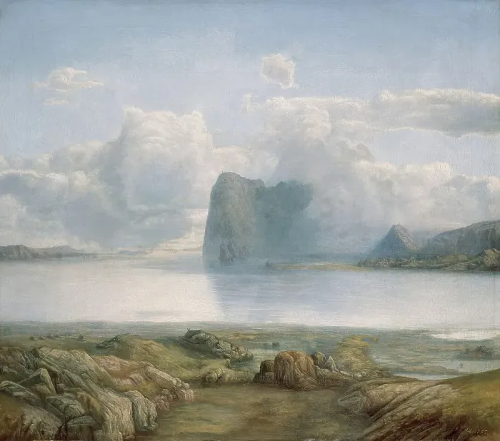 Framed Print : Island Borgoya, 1867. Creator: Lars Hertervig Framed Print : Island Borgoya, 1867. Creator: Lars Hertervig