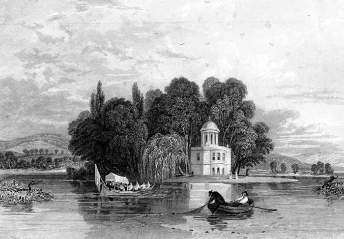 Framed Print : The Island, Henley-on-Thames, Oxfordshire, 1830 Framed Print : The Island, Henley-on-Thames, Oxfordshire, 1830