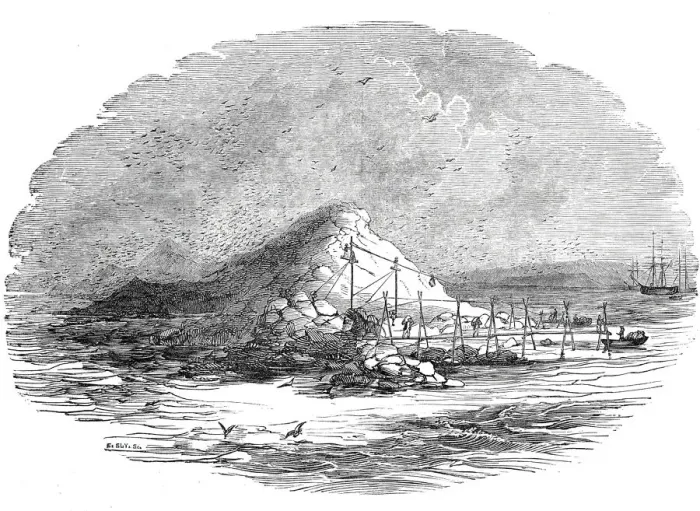 Framed Print : The Island of Ichaboe, 1844. Creator: Unknown Framed Print : The Island of Ichaboe, 1844. Creator: Unknown
