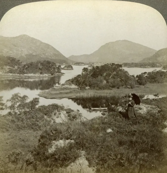 Framed Print : Islands and Upper Lake, Killarney, Ireland. Artist: Underwood & Underwood Framed Print : Islands and Upper Lake, Killarney, Ireland. Artist: Underwood & Underwood
