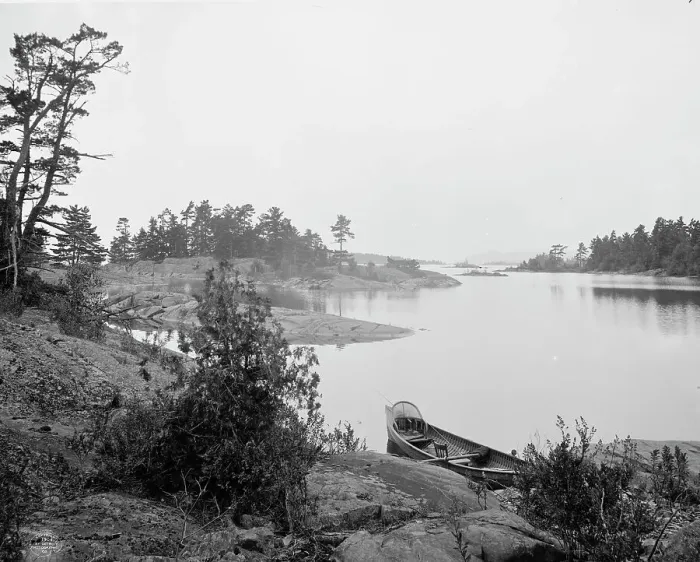 Framed Print : Among the islands, Whitefish Bay, Ont. c1904. Creator: Unknown Framed Print : Among the islands, Whitefish Bay, Ont. c1904. Creator: Unknown