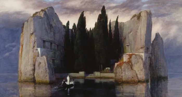 Framed Print : Isle of the Dead, 1883. Artist: Bocklin, Arnold (1827-1901) Framed Print : Isle of the Dead, 1883. Artist: Bocklin, Arnold (1827-1901)