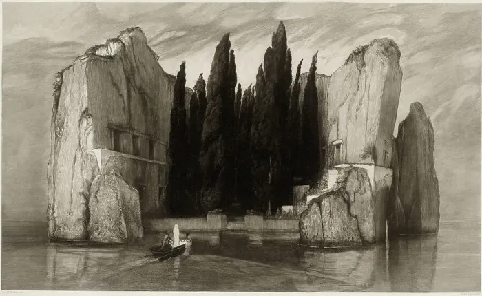 Framed Print : The Isle of the Dead, 1890. Creator: Max Klinger Framed Print : The Isle of the Dead, 1890. Creator: Max Klinger