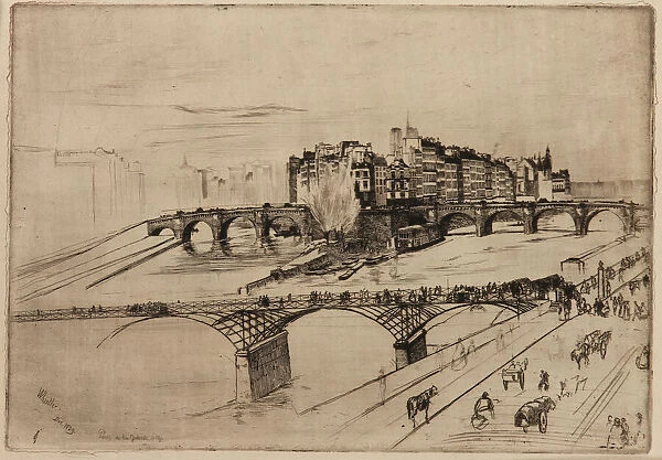 Isle de la Cité, Paris, 1859. Creator: James Abbott McNeill Whistler