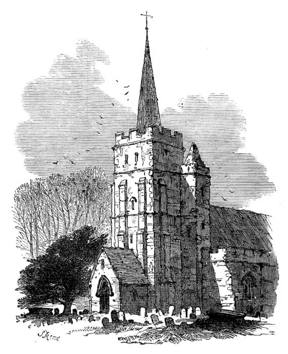 Framed Print : The Isle of Thanet: Minster Church, 1873. Creator: Unknown Framed Print : The Isle of Thanet: Minster Church, 1873. Creator: Unknown