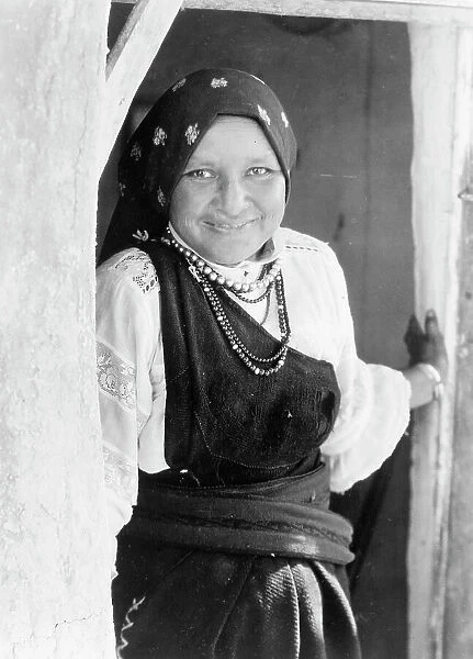 An Isleta woman, c1926. Creator: Edward Sheriff Curtis