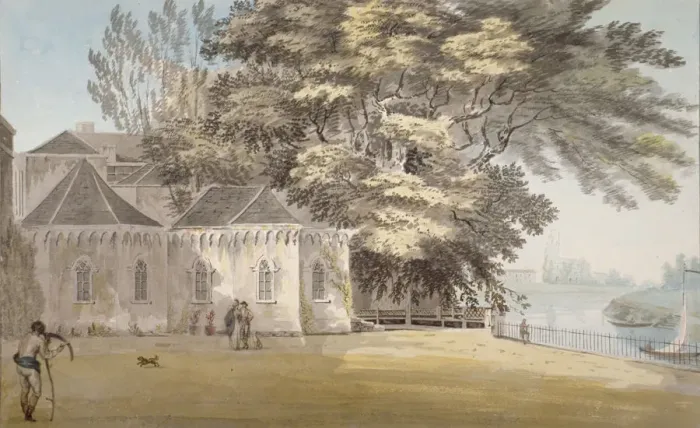 Framed Print : Isleworth, Middlesex, 1787. Artist: John Claude Nattes Framed Print : Isleworth, Middlesex, 1787. Artist: John Claude Nattes