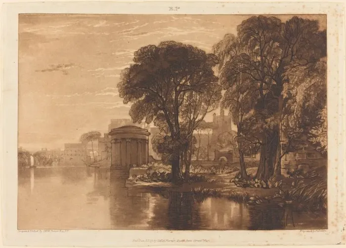 Framed Print : Isleworth, published 1819. Creator: JMW Turner Framed Print : Isleworth, published 1819. Creator: JMW Turner