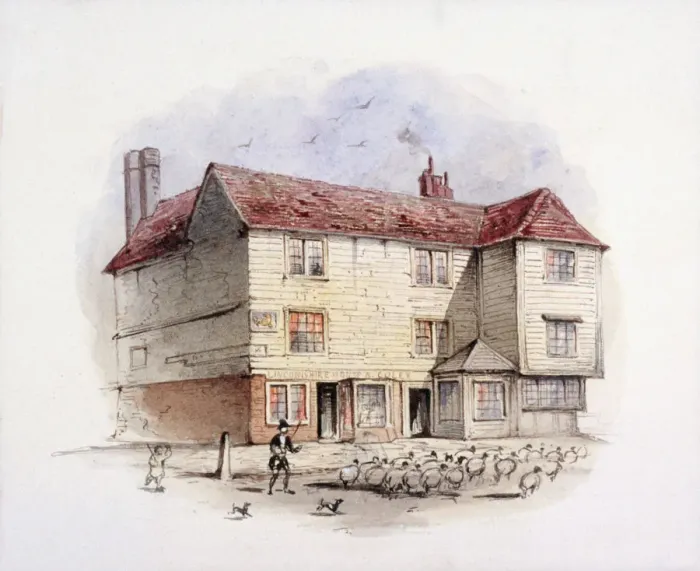 Framed Print : Islington Green, London, c1840. Artist: Frederick Napoleon Shepherd Framed Print : Islington Green, London, c1840. Artist: Frederick Napoleon Shepherd