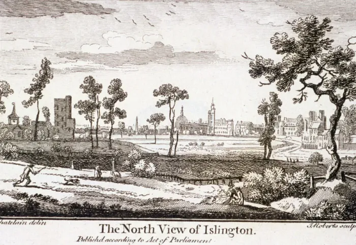 Framed Print : Islington, London, 1750. Artist: J Roberts Framed Print : Islington, London, 1750. Artist: J Roberts