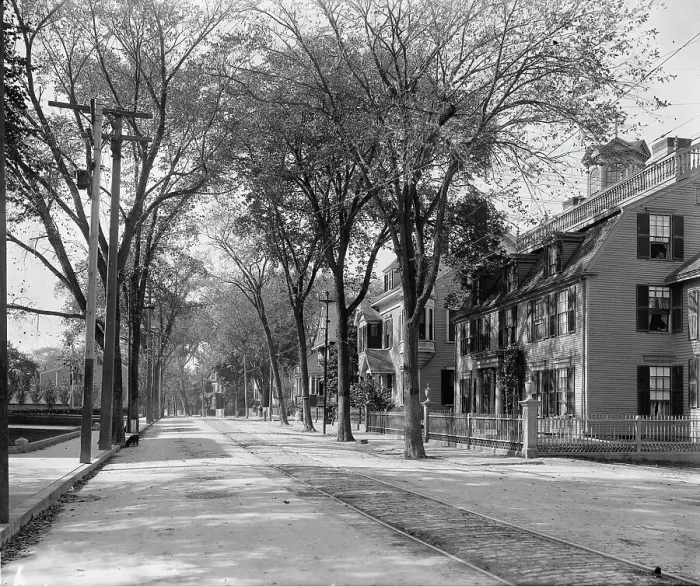 Framed Print : Islington St. Portsmouth, N.H. c1907. Creator: Unknown Framed Print : Islington St. Portsmouth, N.H. c1907. Creator: Unknown