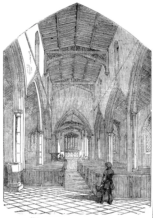 Framed Print : Islip Church, Northamptonshire, restored, 1854. Creator: Unknown Framed Print : Islip Church, Northamptonshire, restored, 1854. Creator: Unknown