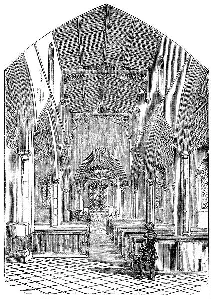 Islip Church, Northamptonshire, restored, 1854. Creator: Unknown
