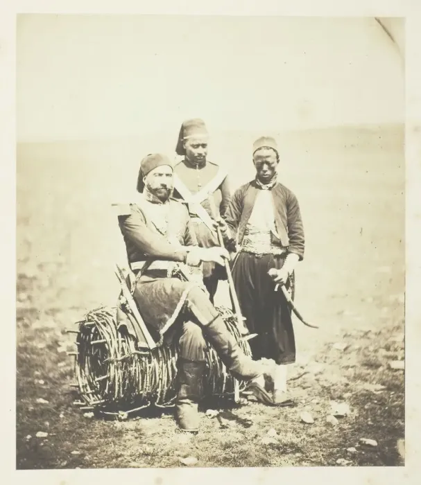 Framed Print : Ismail Pacha and Attendants, 1855. Creator: Roger Fenton Framed Print : Ismail Pacha and Attendants, 1855. Creator: Roger Fenton