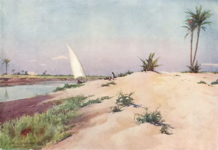 Framed Print : On the Ismailia Canal, near Tel-El-Kebir, c1880, (1904). Artist: Robert George Talbot Kelly Framed Print : On the Ismailia Canal, near Tel-El-Kebir, c1880, (1904). Artist: Robert George Talbot Kelly