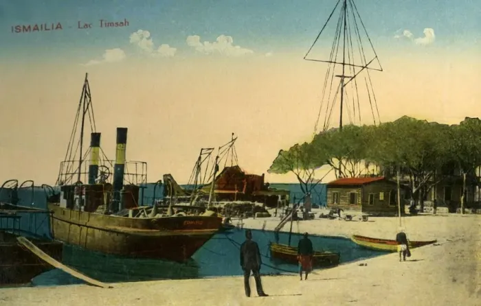 Framed Print : Ismailia - Lac Timsah, c1918-c1939. Creator: Unknown Framed Print : Ismailia - Lac Timsah, c1918-c1939. Creator: Unknown