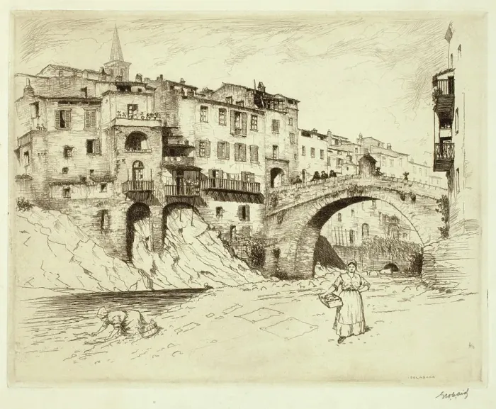 Framed Print : Isolabona, c1900-1938. Creator: George Charles Aid Framed Print : Isolabona, c1900-1938. Creator: George Charles Aid