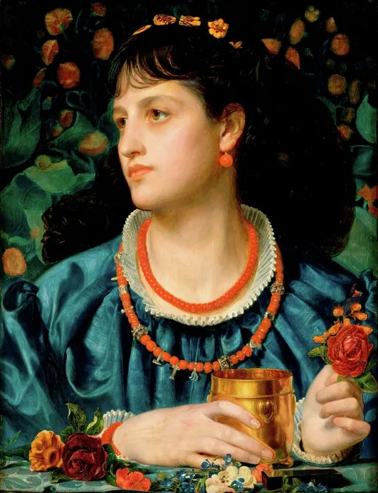 Framed Print : Isolde with the Potion, 1870. Creator: Sandys, Frederick (1829-1904) Framed Print : Isolde with the Potion, 1870. Creator: Sandys, Frederick (1829-1904)