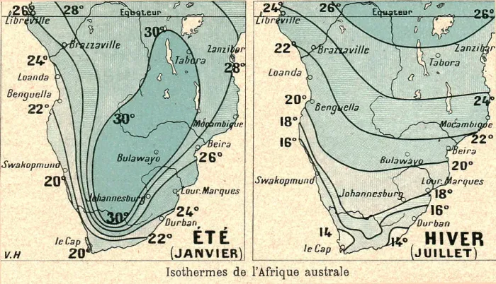 Framed Print : Isothermes de l'Afrique australe; Afrique Australe, 1914. Creator: Unknown Framed Print : Isothermes de l'Afrique australe; Afrique Australe, 1914. Creator: Unknown