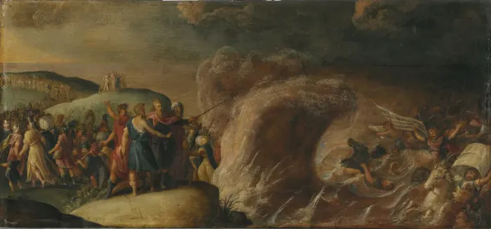 Framed Print : The Israelites crossing of the Red Sea Framed Print : The Israelites crossing of the Red Sea