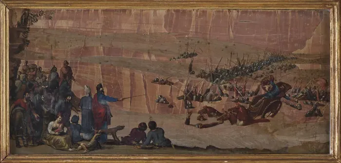 Framed Print : The Israelites crossing of the Red Sea, c. 1620-1630. Creator: Tempesta, Antonio (1555-1630) Framed Print : The Israelites crossing of the Red Sea, c. 1620-1630. Creator: Tempesta, Antonio (1555-1630)