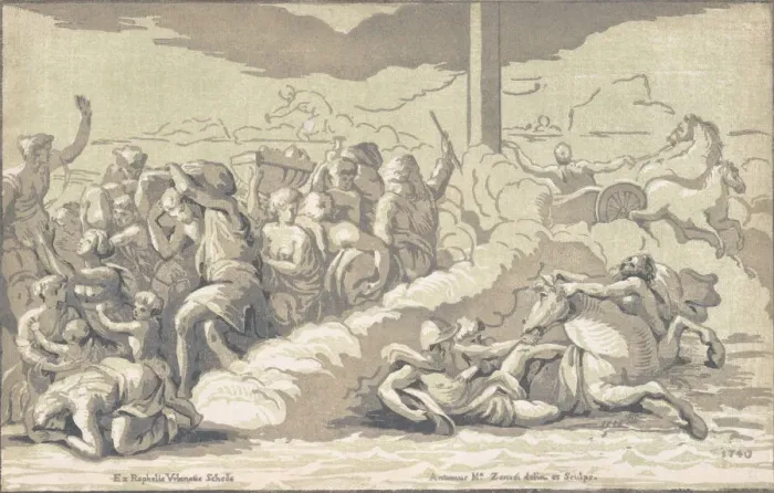 Framed Print : The Israelites crossing the Red Sea, ca. 1740. Creator: Anton Maria Zanetti Framed Print : The Israelites crossing the Red Sea, ca. 1740. Creator: Anton Maria Zanetti