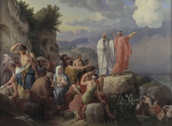 Framed Print : The Israelites Resting after the Crossing of the Red Sea, 1816. Creator: Eckersberg Framed Print : The Israelites Resting after the Crossing of the Red Sea, 1816. Creator: Eckersberg