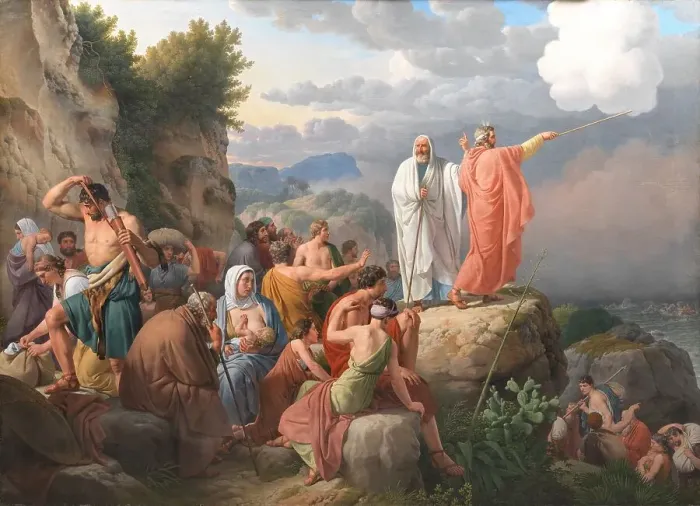 Framed Print : The Israelites Resting after the Crossing of the Red Sea, 1815. Creator: CW Eckersberg Framed Print : The Israelites Resting after the Crossing of the Red Sea, 1815. Creator: CW Eckersberg