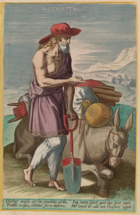 Framed Print : Issachar, c. 1585. Creator: Johann Sadeler I Framed Print : Issachar, c. 1585. Creator: Johann Sadeler I