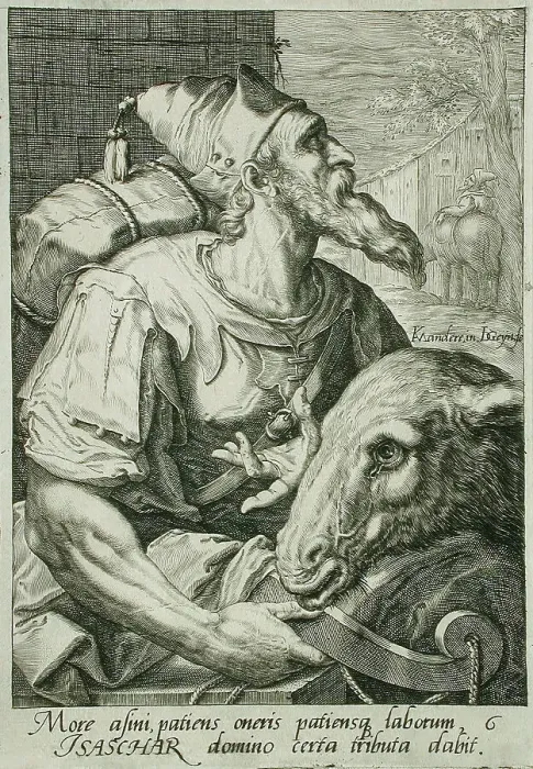 Framed Print : Issachar, c1590. Creator: Jacques de Gheyn II Framed Print : Issachar, c1590. Creator: Jacques de Gheyn II
