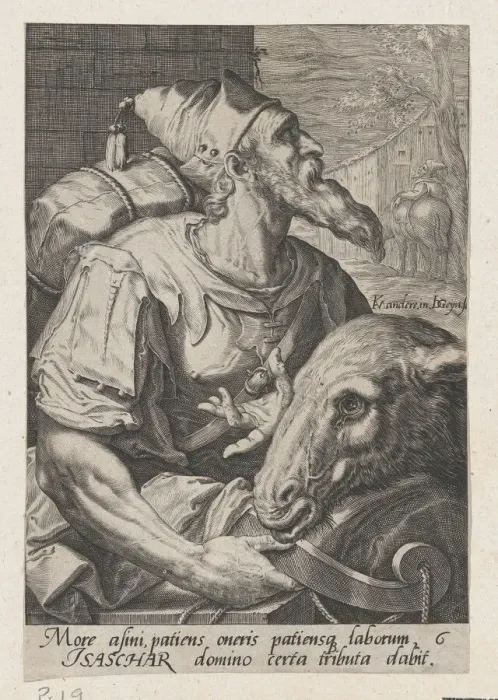 Framed Print : Issachar, from The Twelve Sons of Jacob. Creator: Jacques de Gheyn II Framed Print : Issachar, from The Twelve Sons of Jacob. Creator: Jacques de Gheyn II