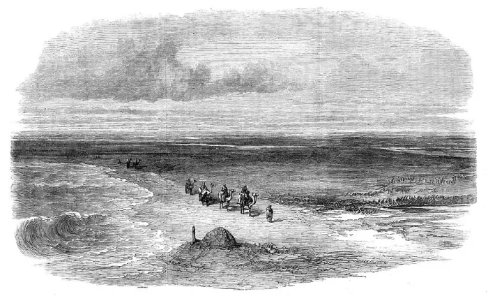 Framed Print : The Isthmus of Suez Maritime Canal: the Pelusian Plain, 1869. Creator: Unknown Framed Print : The Isthmus of Suez Maritime Canal: the Pelusian Plain, 1869. Creator: Unknown
