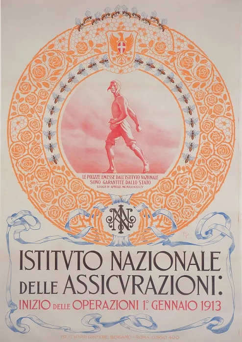 Framed Print : Istituto Nazionale delle Assicurazioni, 1913. Creator: Petroni, Andrea (1863-1943) Framed Print : Istituto Nazionale delle Assicurazioni, 1913. Creator: Petroni, Andrea (1863-1943)