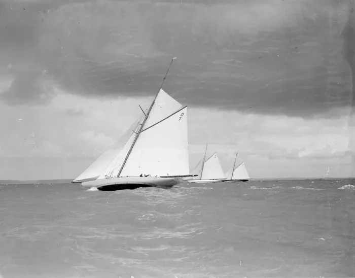 Framed Print : Istria, The Lady Anne, & Vanity racing upwind, 1912 Framed Print : Istria, The Lady Anne, & Vanity racing upwind, 1912