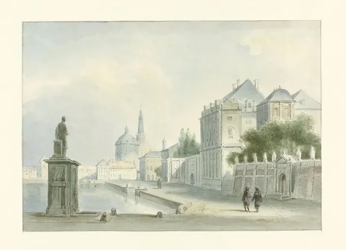 Framed Print : Italian cityscape, 1800-1880. Creator: Bartholomeus Johannes van Hove Framed Print : Italian cityscape, 1800-1880. Creator: Bartholomeus Johannes van Hove
