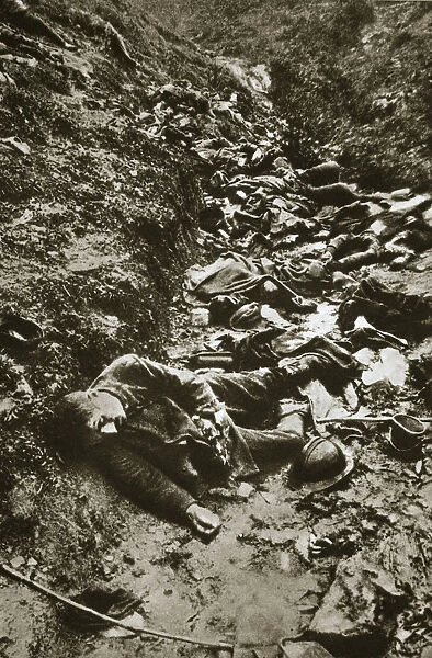 Italian dead at Cividale, World War I, c1917-c1918