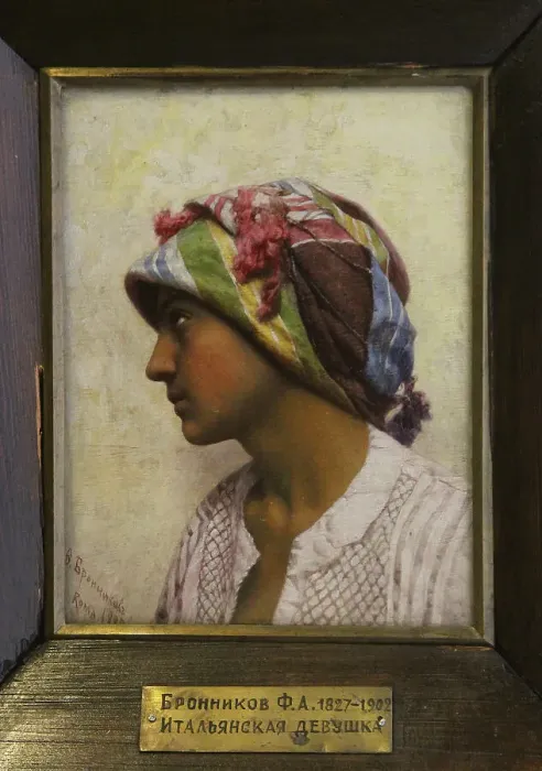 Framed Print : The Italian Girl, 1880. Artist: Bronnikov, Feodor Andreyevich (1827-1902) Framed Print : The Italian Girl, 1880. Artist: Bronnikov, Feodor Andreyevich (1827-1902)