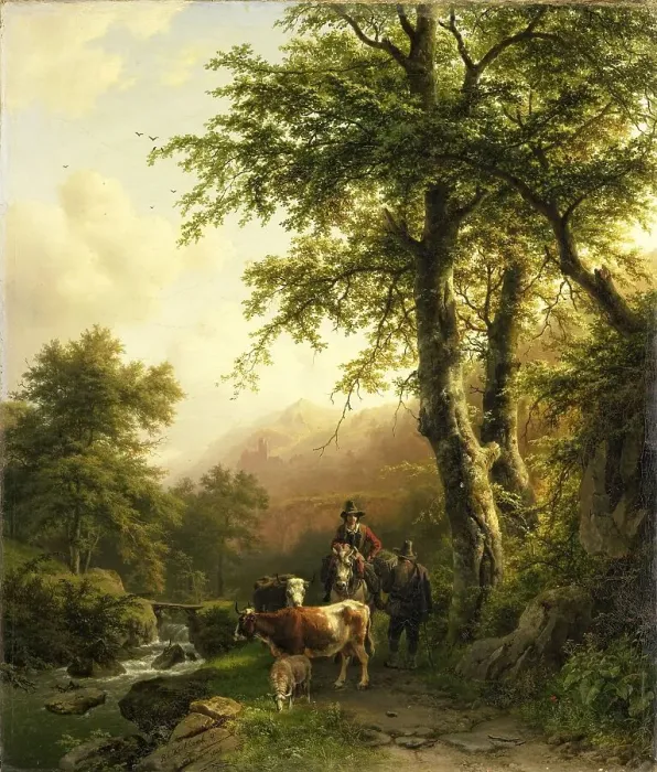 Framed Print : Italian Landscape, 1848. Creator: Barend Cornelis Koekkoek Framed Print : Italian Landscape, 1848. Creator: Barend Cornelis Koekkoek